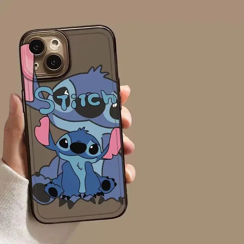 Stitch Angel Kawaii Shy Cute Phone Case For iPhone