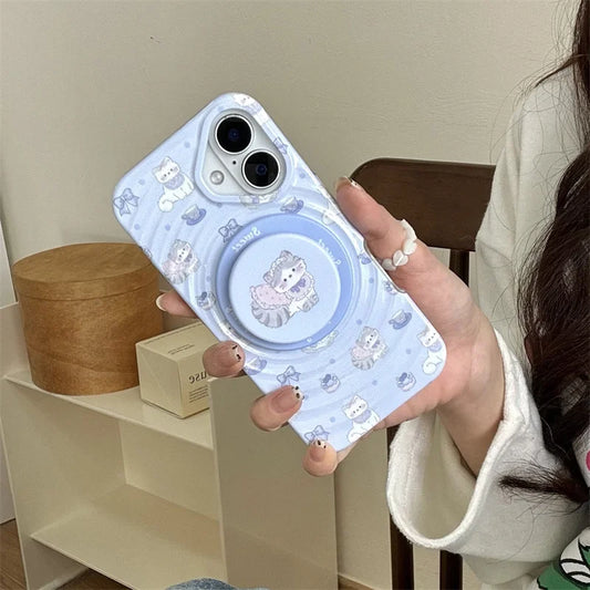 Kawaii Cartoon Puppy Magnetic Phone Case