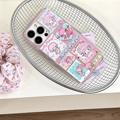 Korean Glitter Cute Sheep Phone Case For iPhone