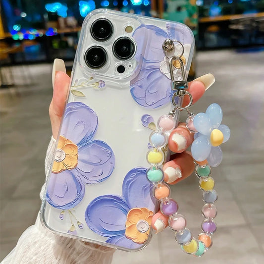 Flower Clear Silicone Phone Case For iPhone