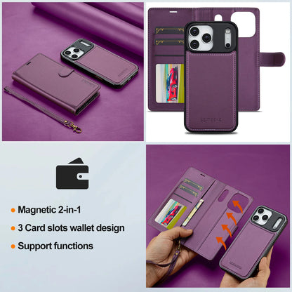 2 in 1 Detachable Leather Phone Case For iPhone