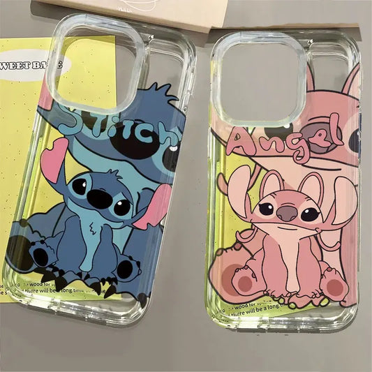 Stitch Angel Cute Phone Case For iPhone