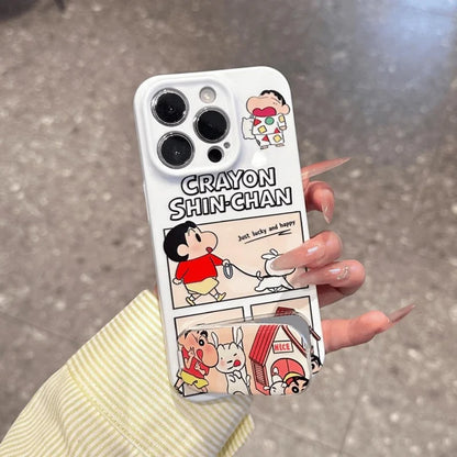 Crayon Shin-Chan White Phone Case For iPhone