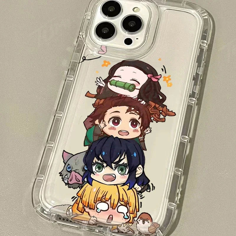 Demon Slayer Anime Clear Phone Case For iPhone