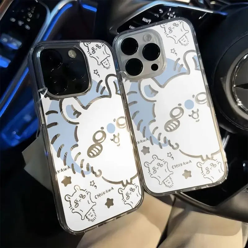 Anime Chiikawa Momonga Transparent Magnetic Shell For iPhone