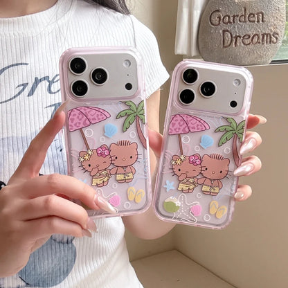 Luxury Cute Cartoon Beach Vacation Style Phone Case For iPhone