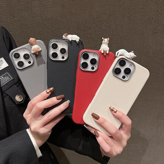 Cute 3D Cat Lichee Pattern Silicone Phone Case For iPhone