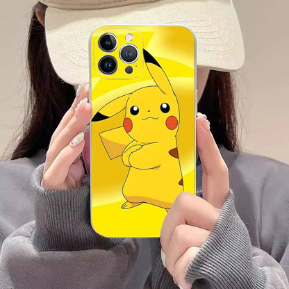 Pokemon Gengar Pikachu Starlit Oil Painting Phone Case For iPhone