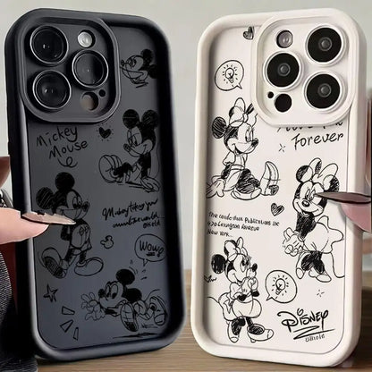 Disney Sketch Minnie Cartoon Phone Case For IPhone