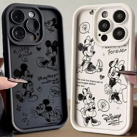 Disney Sketch Minnie Cartoon Phone Case For IPhone