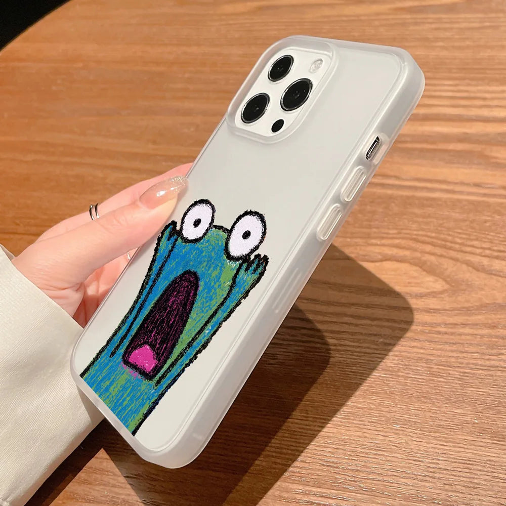 Cute Cartoon Frog Phone Case For iPhone