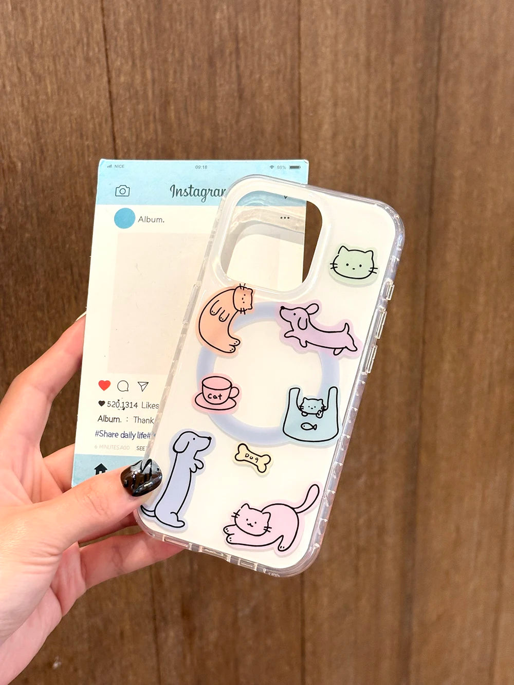 Cute Cat Cartoon Kitty Magnetic Phone Case