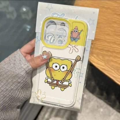 Anime Spongebo Squarepants Soft Shell Mobile Phone Case Available For iPhone