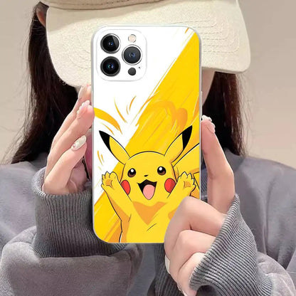Pokemon Gengar Pikachu Starlit Oil Painting Phone Case For iPhone