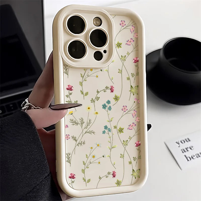 Flower Silicone Phone Case For iPhone