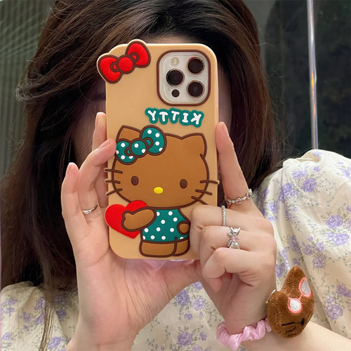 Hello Kittys 3D Heart Phone Case