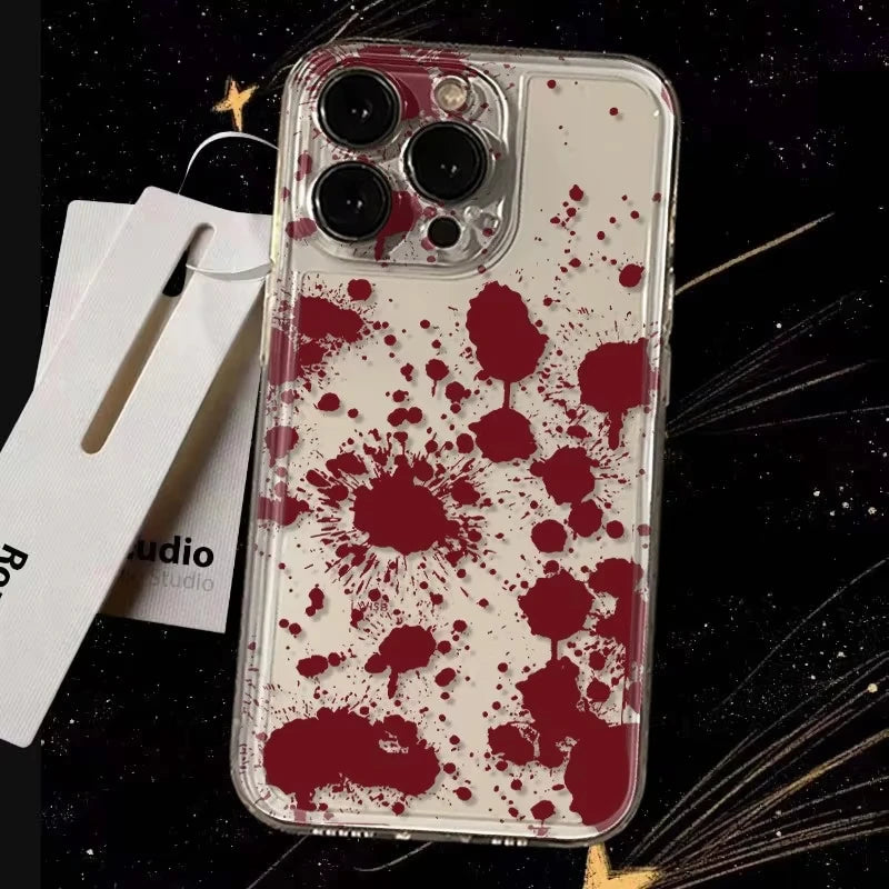 Red Pigment Patterns Phone Case For iPhone
