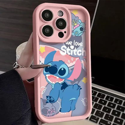 Stitch Naughty Happy Phone Case For iPhone