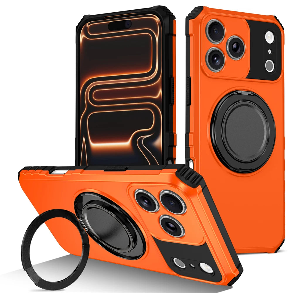 360° Magnetic Bracket Phone Case For iPhone