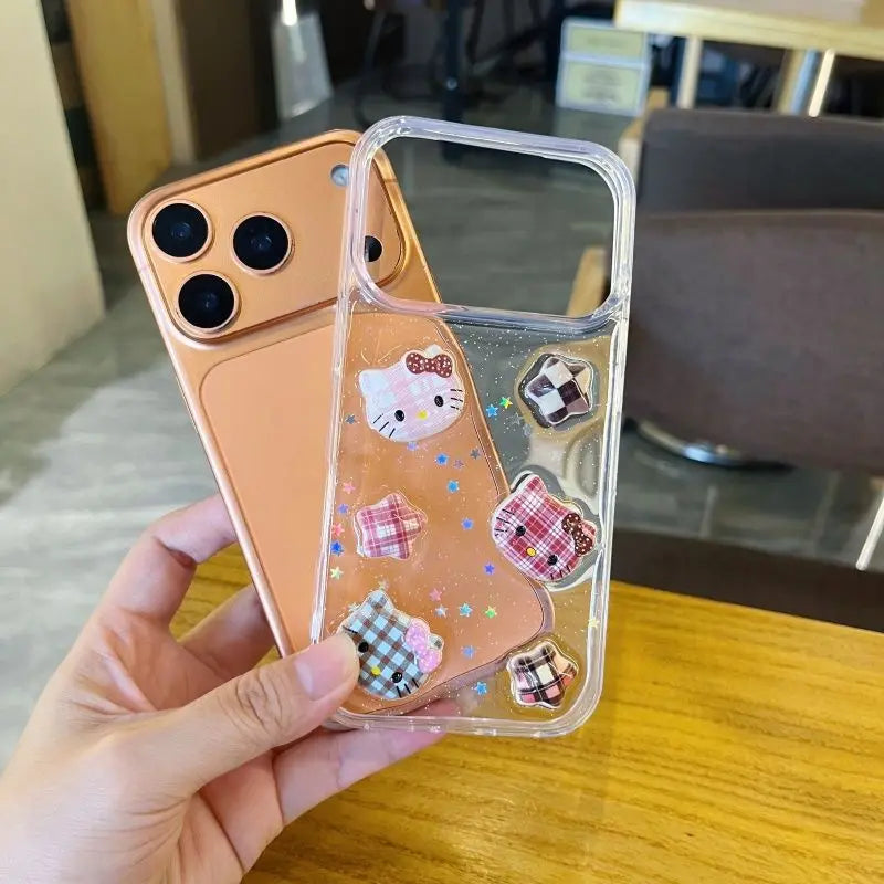 Anime Cartoon Pattern Cat Acrylic Mobile Phone Case Protective Cover Suitable For Apple