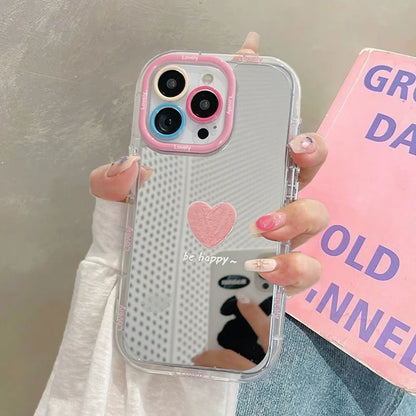 Lovely Love Butterfly Makeup Mirror Phone Case