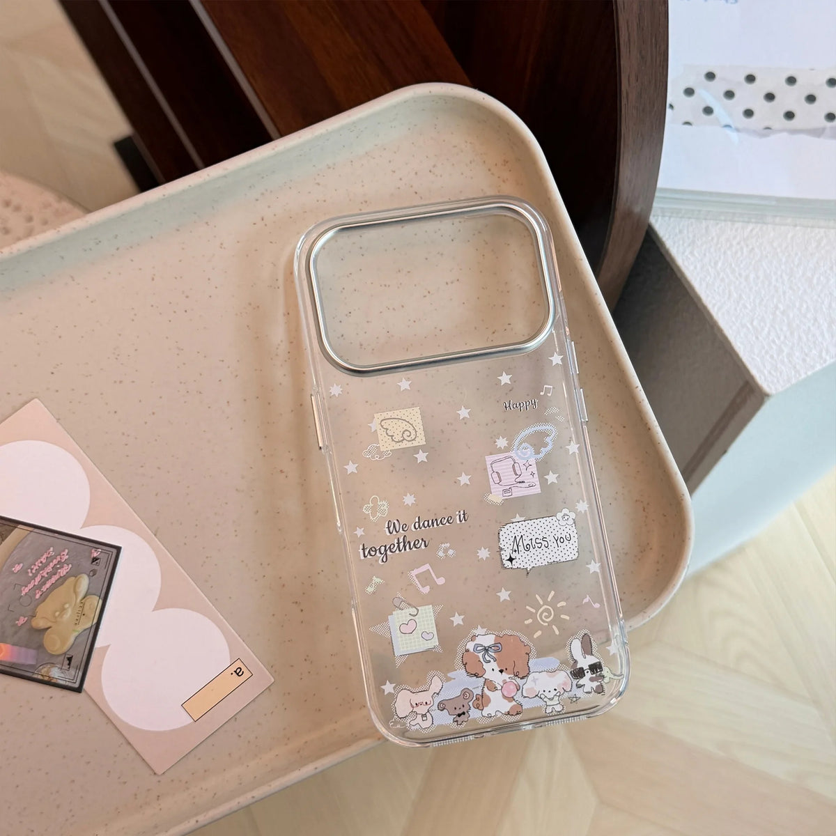 Korean Graffiti Cartoon Animals Pattern Phone Case For iPhone