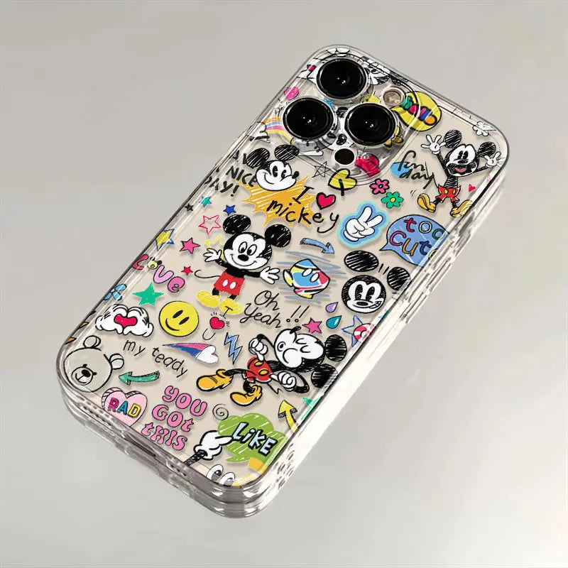 Full Screen Disney Mickey Rainbow Phone Case For iPhone