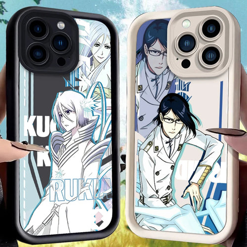 Bleach Anime Character Kuchiki Rukia Ishida Uryuu Case For iPhone