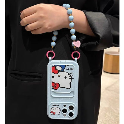 Blue Hello Kitty 3D Bow Case For iPhone