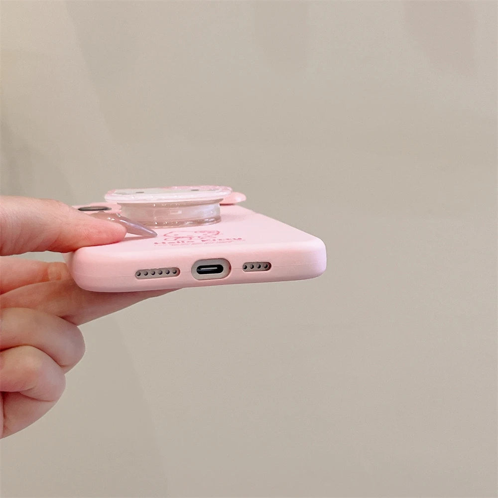 With Kickstand Candy Mini Bow Hello Kitty Phone Case