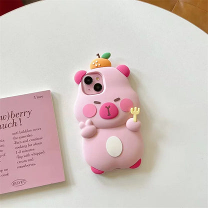 Cute Funny 3D Cartoon Capybara Phone Case