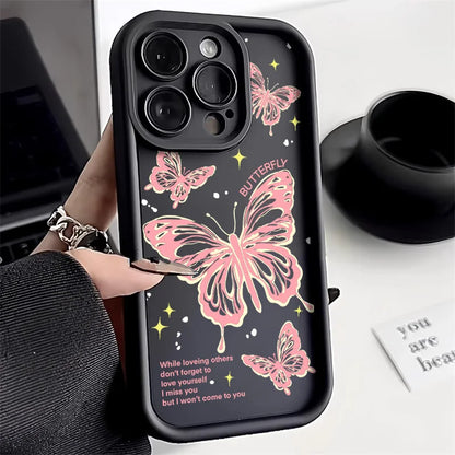 Black Butterfly Silicone Phone Case