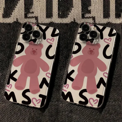 Lovely Pink Bear Phone Case