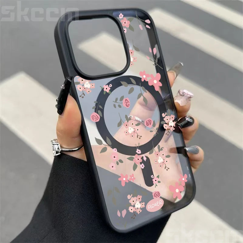 Flower Transparent Case For iPhone