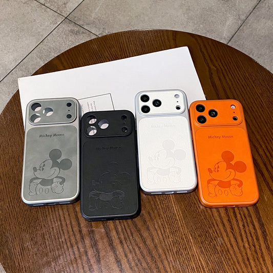 Cartoon Mickey Leather Phone Case For iPhone