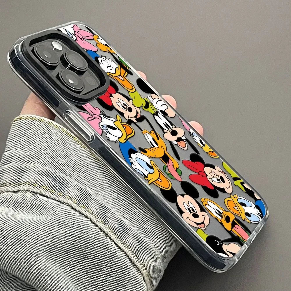 Disney Mickey Minnie Mouse Donald Duck Happy Strap Phone Case For iPhone