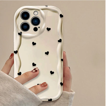 Black Bowknot Heart Phone Case For iPhone
