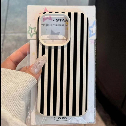 Luxury Double Color Contrast Stripe Case For iPhone