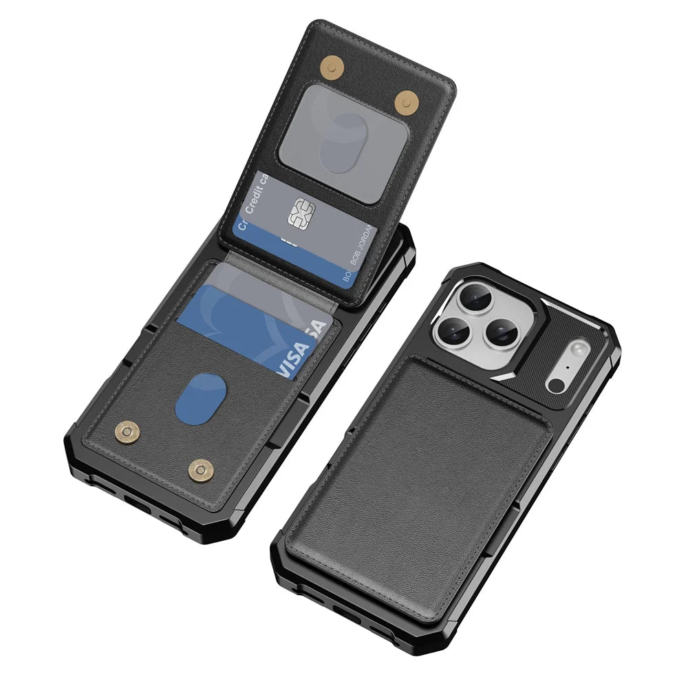 Wallet Cards Solt Holder Purse Leather Phone Case For iPhone