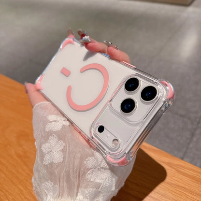 Frame Bumper Transparent For MagSafe Case For iPhone