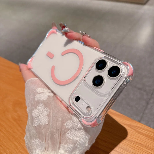 Frame Bumper Transparent For MagSafe Case For iPhone