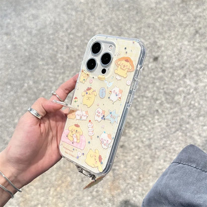Funny Cute Sanrio Dog Glitter Phone Case For iPhone
