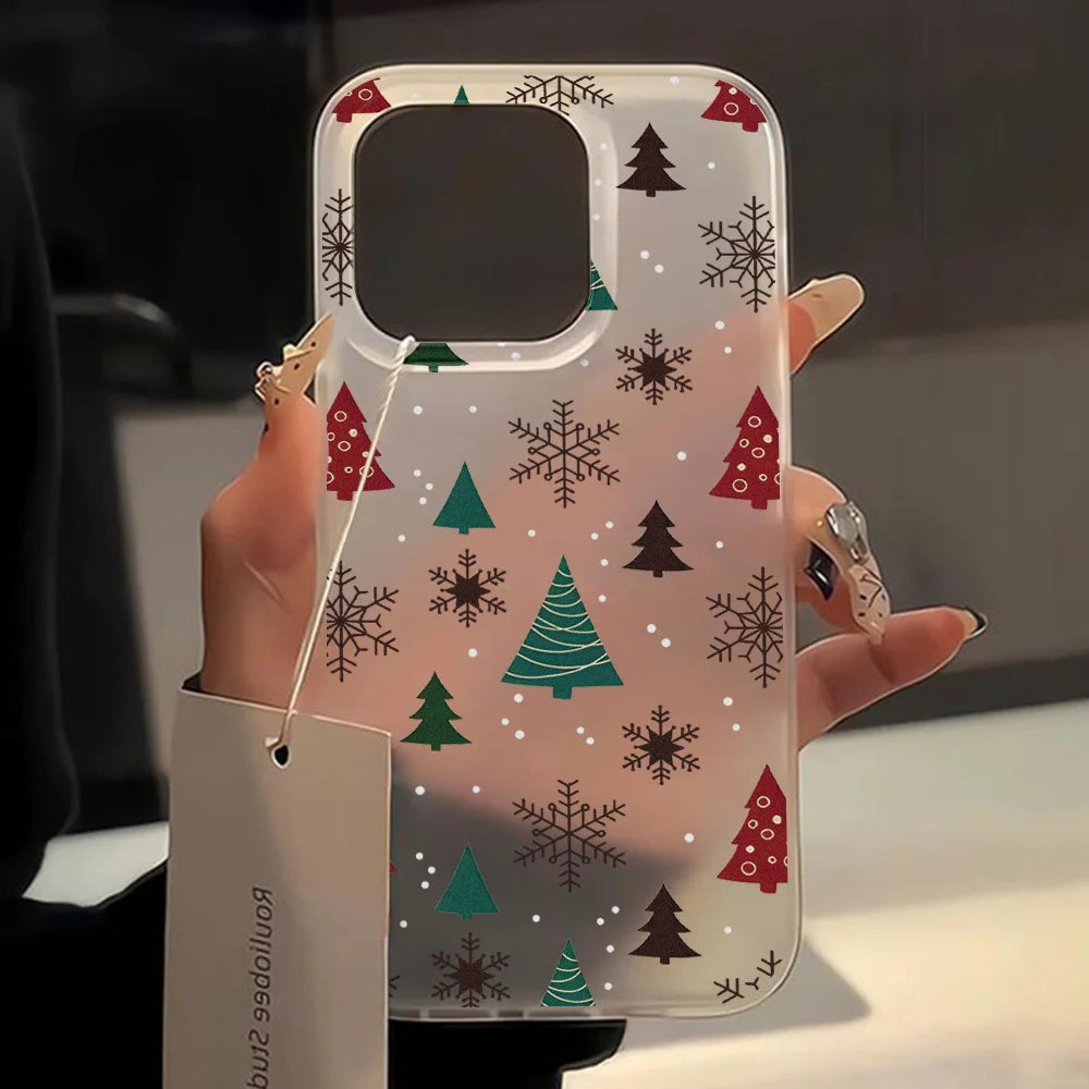 Christmas Tree Snowflake Phone Case For iPhone