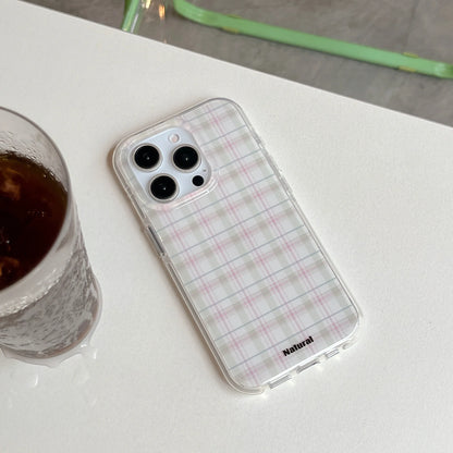 Brown Checkers Vintage Minimalist Chic Protective Phone Case