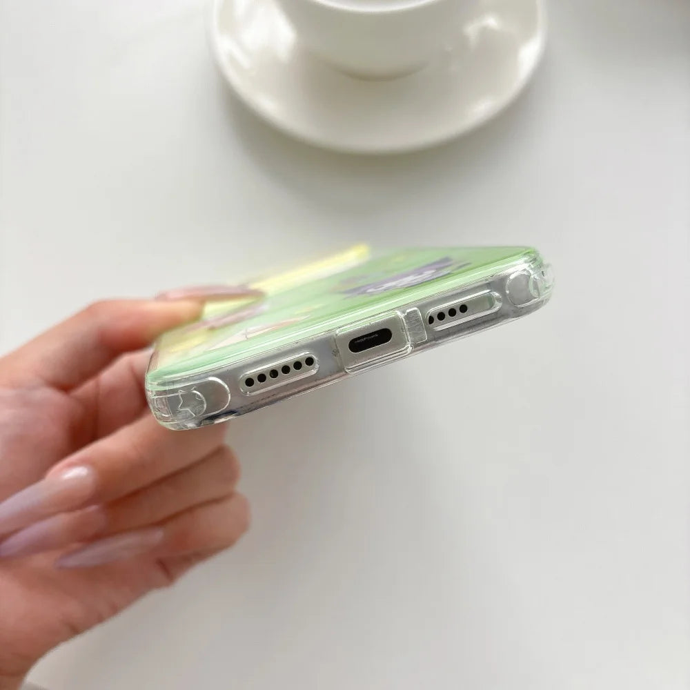 Sanrio Green Grass Camping Hello Kitty Shockproof Phone Case For iPhone