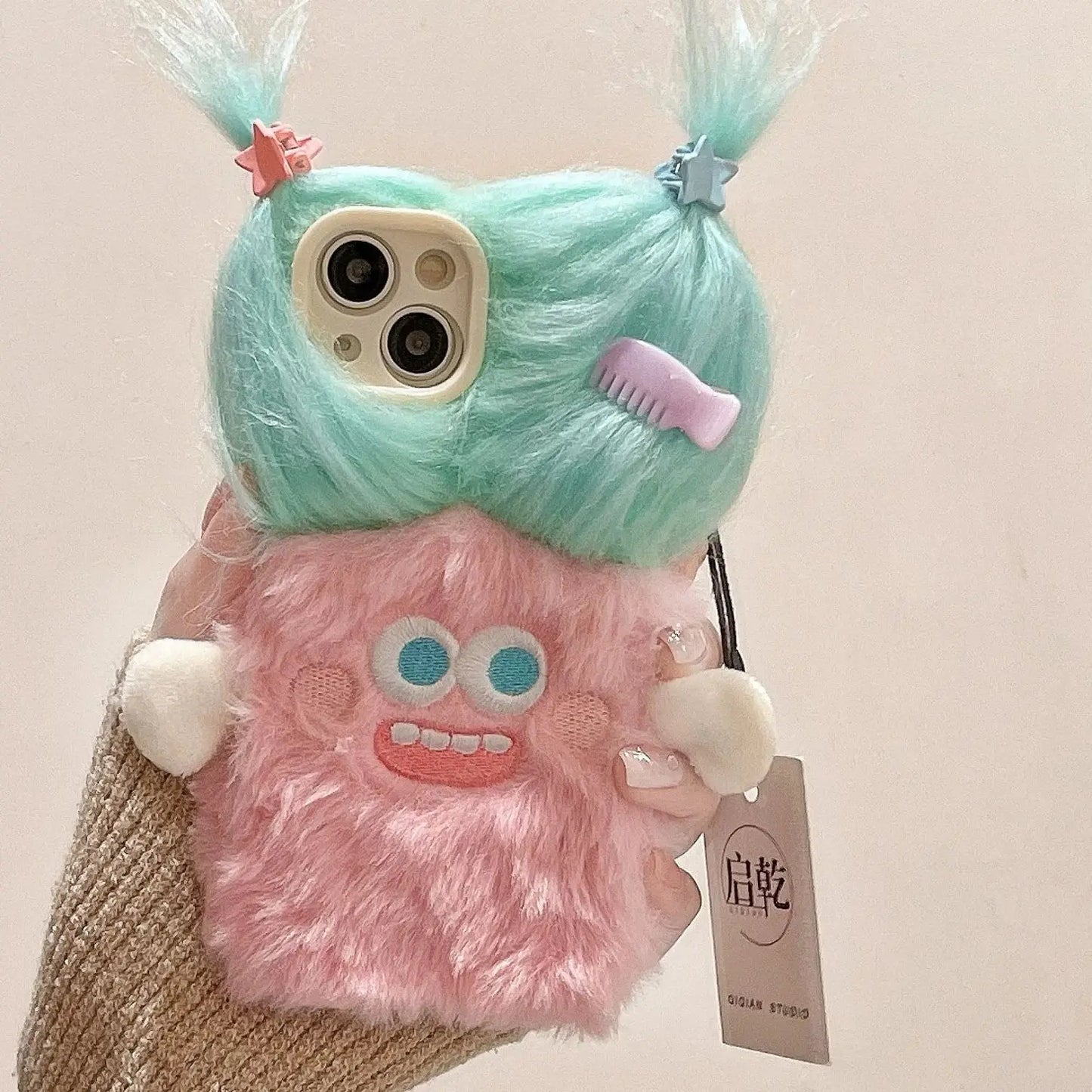 Cute Cartoon Plush Phone Case For iPhone