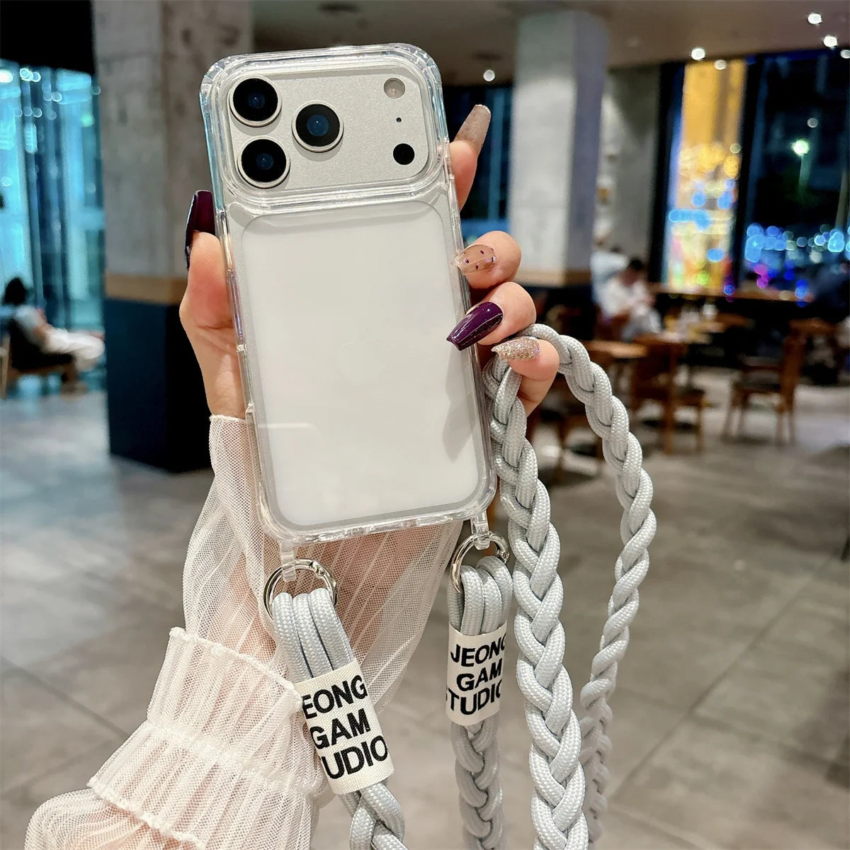 Crossbody Transparent  Phone Case For iPhone