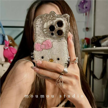 Luxury Hello Kitty Shinny Diamonds Original Case For iPhone
