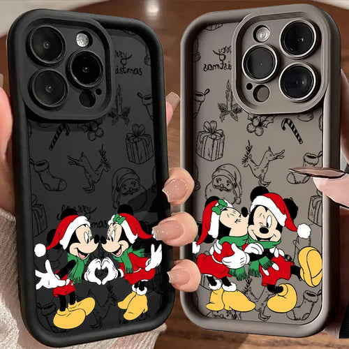 Merry Christmas Mickey Minnie Disneys Soft Silicone Case For iPhone