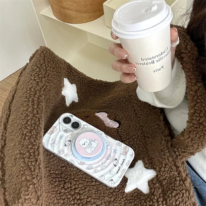 Kawaii Cartoon Puppy Magnetic Phone Case